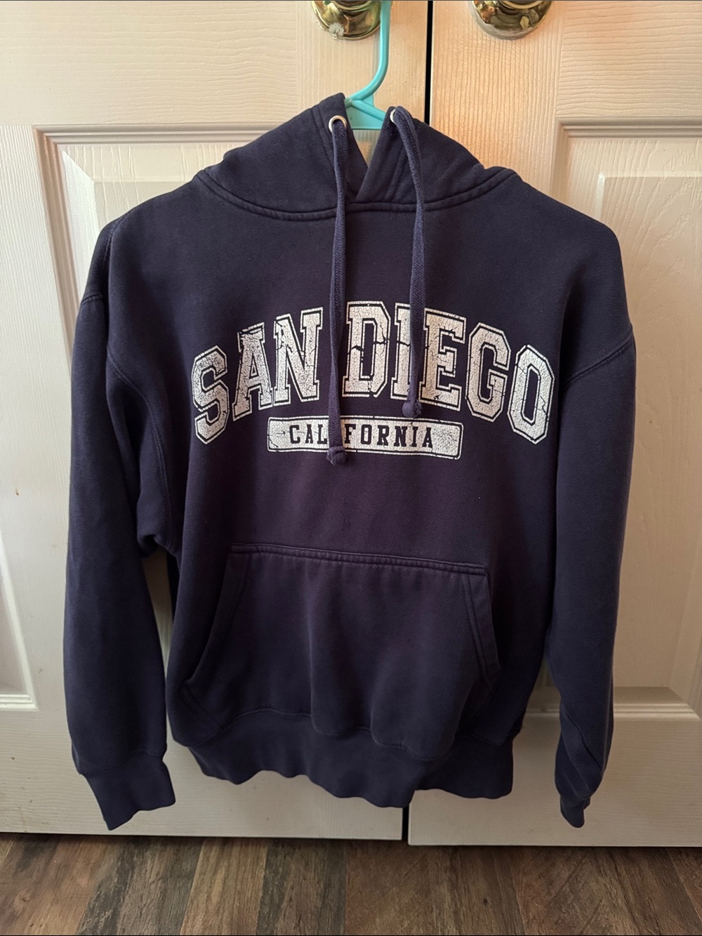 San Diego California Navy Pullover Hoodie Size Small